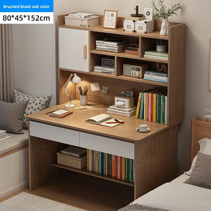Aesthetic Desk Home Modern Simple Bookshelf Integrated Student Bedroom Learning To Write With Drawing Desk Office Computer Desk