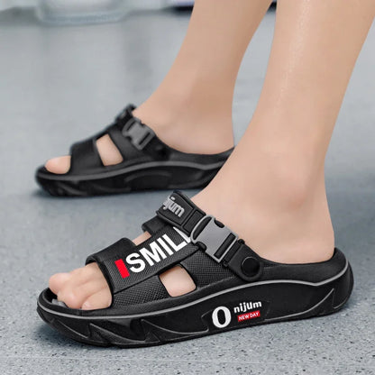 Summer Men's Massage Slippers Indoor Outdoor Sandals Beach Comfortable Soft Slides Clogs Casual Shoes Men Women Home Slippers