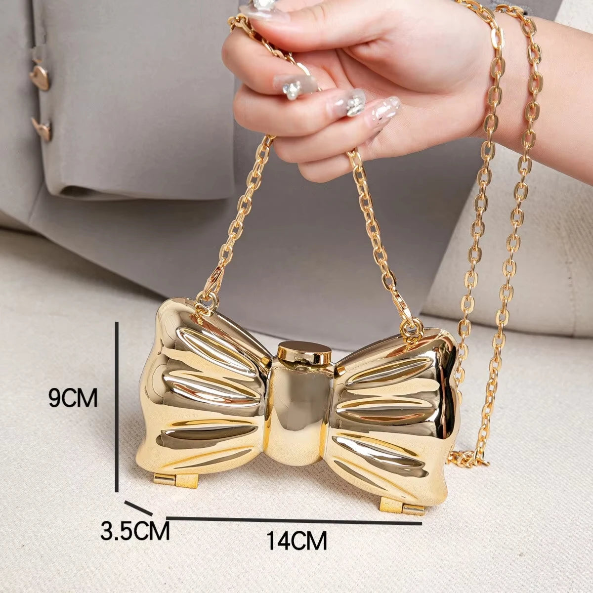 Golden Evening bag Purses and handbag luxury Designer shoulder bags funny shape Party Wedding Round Acrylic Shiny Clutch purse