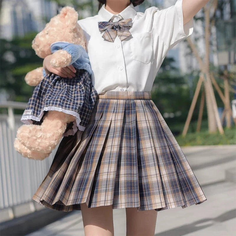 Japanese Bow Tie Skirt Set Student Pleated Skirt Jk Uniform Korean School Sexy Girl Preppy Style Seifuku Japanese School Uniform