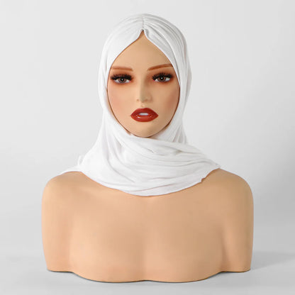 New Triangle Jersey Hijab Scarf For Women Muslim Shawls Headscarf Wraps Solid Color Scarves Head Wrap Islamic Turban Headband