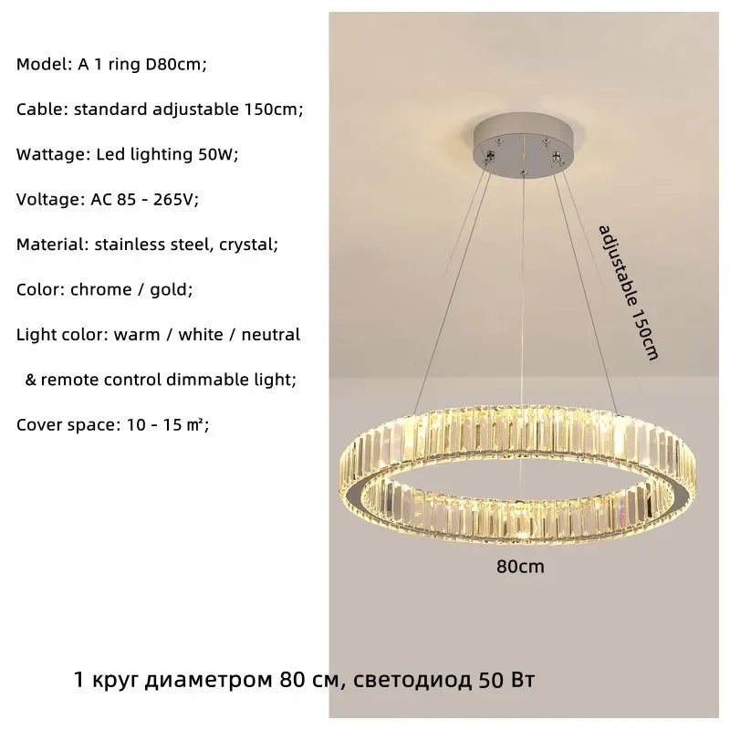 Modern Luxury Led Dimmable Pendant Lights Lustre Living Room Chandelier Lamp Fixtures Foyer Shiny Steel  Luminarias Light