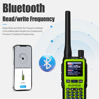 1/2PCS Baofeng UV-5R Mini Green Walkie Talkie With Green 805s 5CM Antenna Frequency Copy Ultralight AM FM UHF VHF 1KM-5KM Range