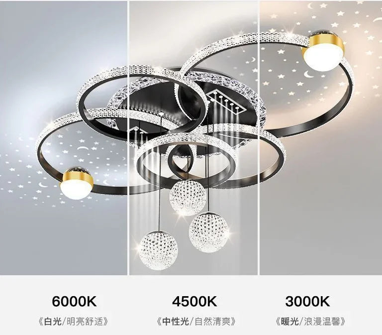 Modern Luxury LED Ceiling Chandeliers Lamps Design Creative Suspension Pendant Lights Home Decor Items Living Room Bedroom Villa