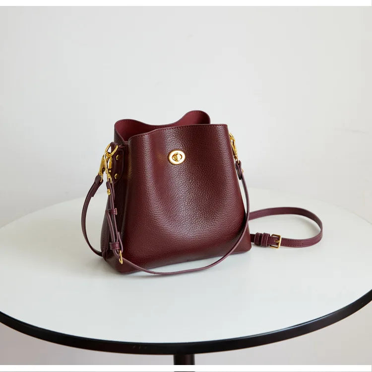 Fashion Women PU Leather Handbags Large Capacity Fashion Female Bucket Shoulder Bag Ladies Messenger Bag Purses and Handbags