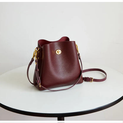 Fashion Women PU Leather Handbags Large Capacity Fashion Female Bucket Shoulder Bag Ladies Messenger Bag Purses and Handbags