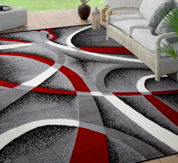 Black Geometric Large Carpet Light Luxury European and Carpet Home Sofa Tea Table Mat Indoor Outdoor Carpet Floor Mat Decoration