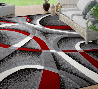 Black Geometric Large Carpet Light Luxury European and Carpet Home Sofa Tea Table Mat Indoor Outdoor Carpet Floor Mat Decoration