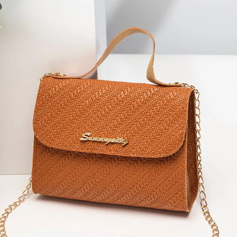 Leisure small square bag autumn and winter new women's bag wholesale simple handbag embossed chain bag cross-border bags
