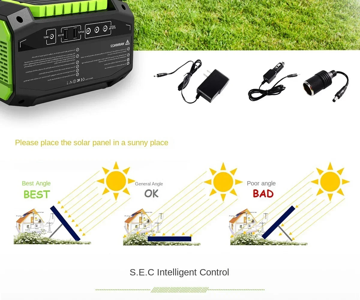 145Wh/173Wh 200W Portable Power Station 220V/110V Solar Generator Outdoor Emergency Mobile Power Bank For Camping Power LED