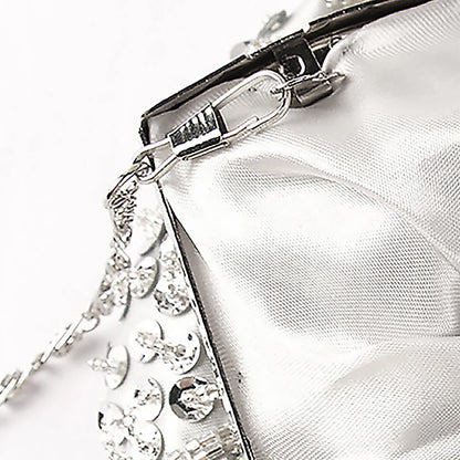 Women's Retro Small Totes Evening Bags Beaded Embroidered Ladies Clutch Purse Shoulder Chain Wedding Party Handbags Bags Purses