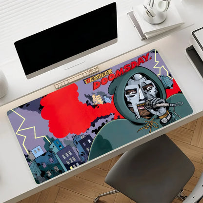 Rapper M-MF D-DOOM   Mouse Pad Non-slip Rubber Computer Mat Gamer Balance Decoracion Deskmat Laptop Office Large
