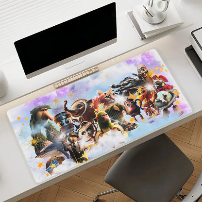 Cartoon Italian Brainrot  Mouse Pad Non-slip Rubber Computer Mat Gamer Balance Decoracion Deskmat Laptop Office Large