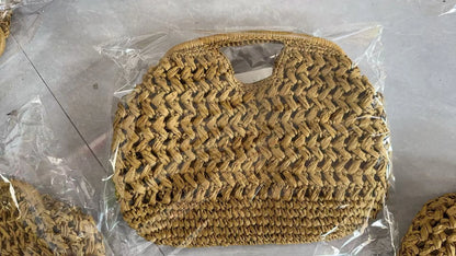 New Summer Beach Bag for Women Clutch Bag Luxury Designer Straw Bags Tote Handbag Fashion Woven Rattan Bags Female Travel Purse