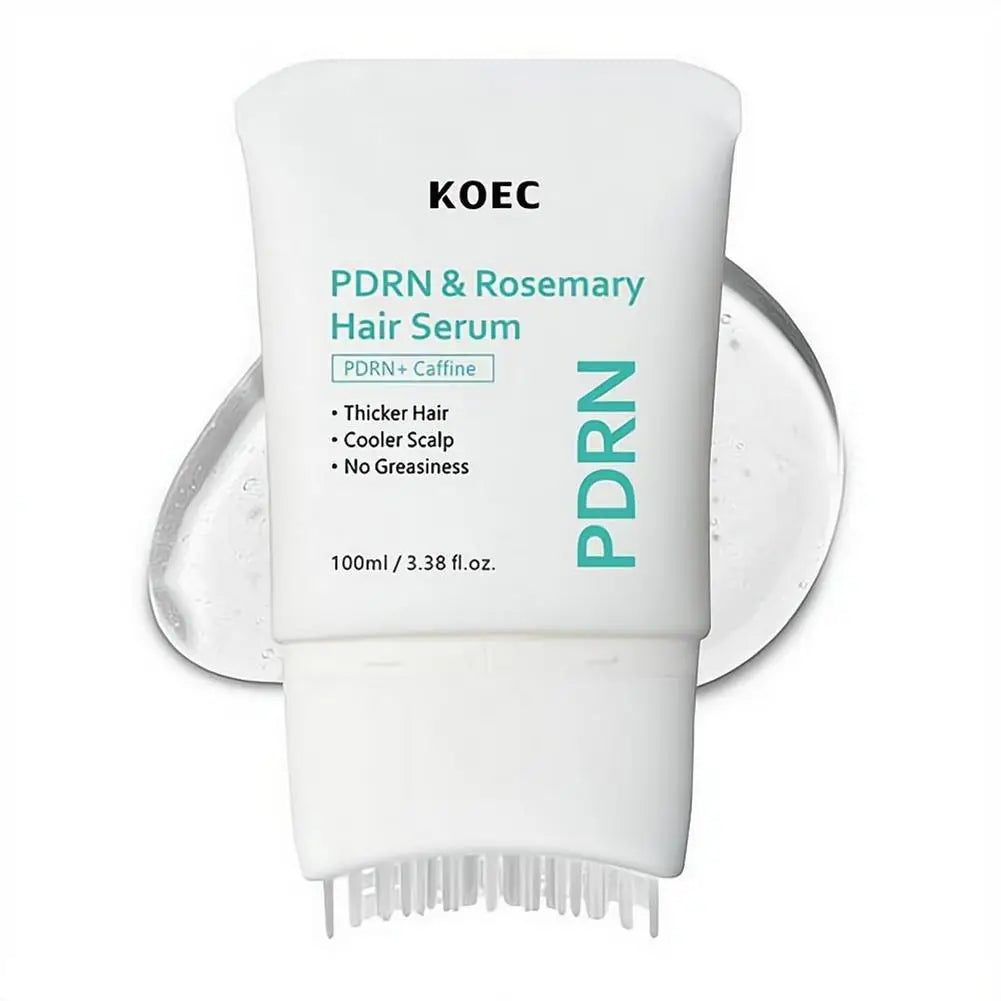 Scalp Massage Serum with Silicone Applicator Anti Hair Loss Care Lotion PDRN Rosemary Tea Tree Oil Refreshing Hair Root Essence