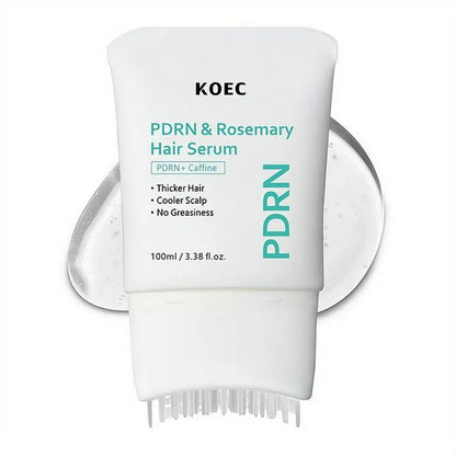 Scalp Massage Serum with Silicone Applicator Anti Hair Loss Care Lotion PDRN Rosemary Tea Tree Oil Refreshing Hair Root Essence