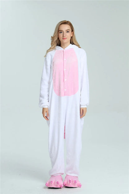 Women Cartoon Onesies Animal Pajamas Kigurumi Unicorn Onesie For Adults Long Sleeve Pyjamas Halloween Anime Cosplay Costumes