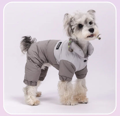 Winter Warmth Cotton Clothing for Pet Thickened Jumpsuit Coat Graphene Windproof Waterproof Pullable Dog Clothes
