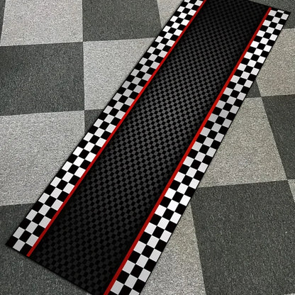 VIKAMA Racing Track Rug Low-Maintenance, Non-Slip Entrance Hall Doormat Motorcycle Parking Rug Home Interior Decoration