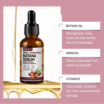 EELHOE Natural Batana Oil Deep Moisturizing Smooth Thick Hair Growth Shampoo and Conditioner for Damaged Hair Keratin Treatment