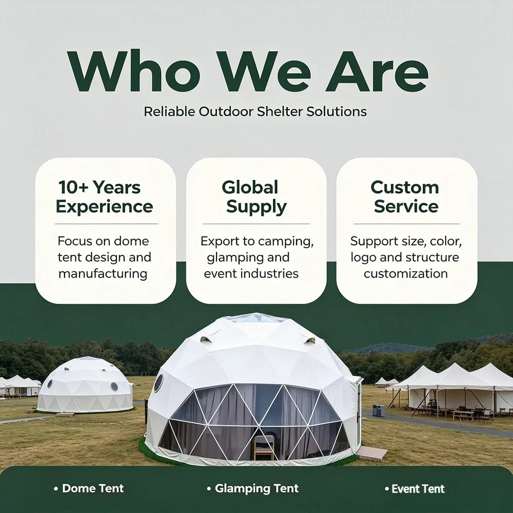 Large Geodesic Dome Tent Luxury Glamping Hotel Resort Tent Safari Accommodation Tent High Quality Factory Direct Supply