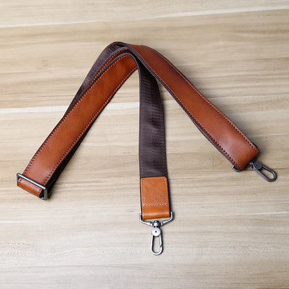 Retro Leather Men's Briefcase Top Layer Leather Handbag Casual Shoulder Messenger Bag Business Laptop Bag Trendy Men's Bag NZPJ