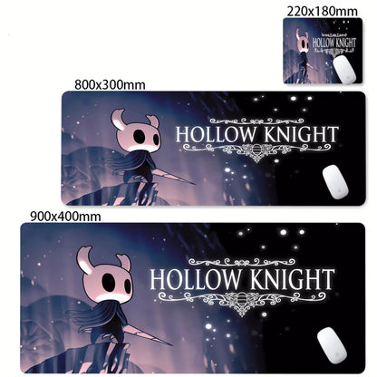 Gaming Mouse Pad Black And White Rubber Office Computer Mouse Mat Hollow Knight Anime Big Mousepad Gamers Desk Keyboard Mats
