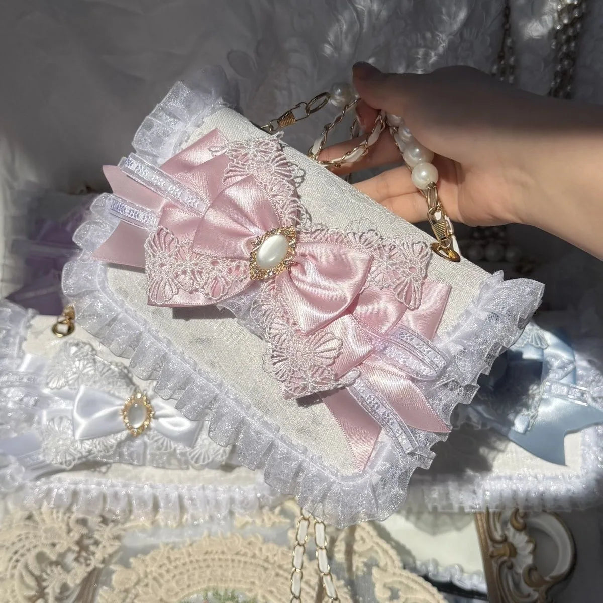 Women's Crossbody Bag Y2K Bags Pink Lolita Colorful Bag Woman 2025 Bag Pink Handbags 2025 Luxury Designer White Shoulder Bag