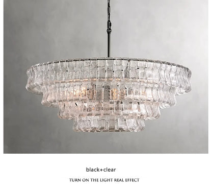Glass Chandeliers Lights 2026 Classic Round Hanging Lamps for Ceiling Home Decoration Lighting Gold Lustres Lamparas De Teto