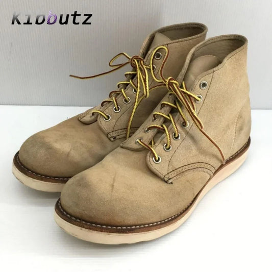 Yellow Street Style High-Top Suede Work Ankle Boots Men's Lace Up Flat Shoes Outdoor Trendy Versatile Daily Casual Short Boots