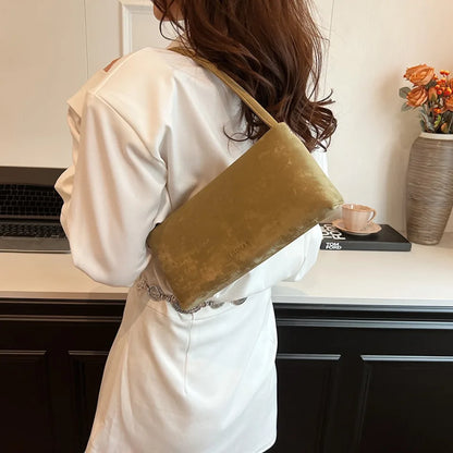 AMYMANG Women Small PU Leather Design Square Underarm Shoulder Bag 2026 New Trendy Crossbody Bag Female Handbags and Purses