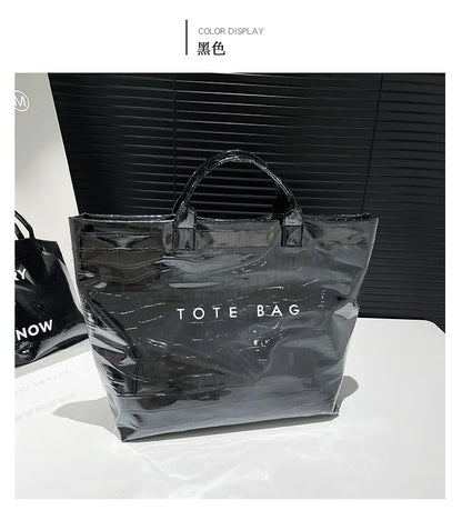 Crocodile Texture Tote Bag Pvc Kraft Paper Large Capacity Luxury Hobo Handbag Women Casual Shopping Letters Top Handle Hand Bags