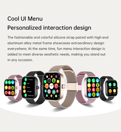 2026 New Smart Watches Women Full Touch Screen Bluetooth Call Waterproof Sport Fitness Tracker Lady Watches Smartwatch For Men
