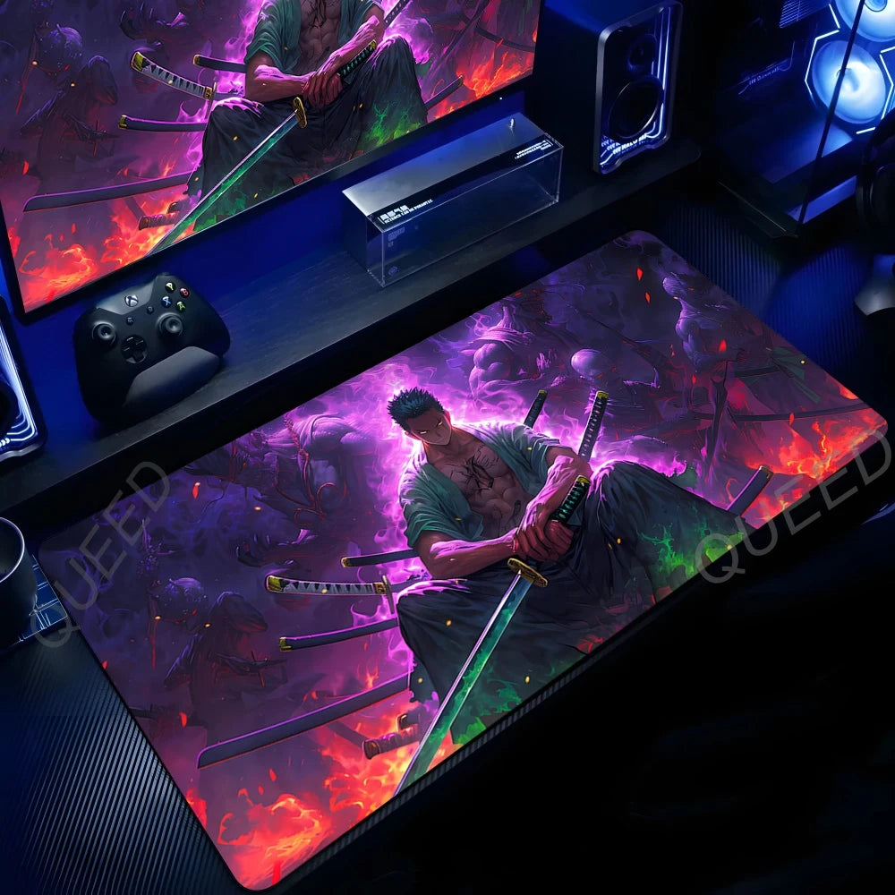 Anime Manga One Piece Mouse Pad Robin Luffy Zoro Sanji Nami Law Mousepad Computer Keyboard Pad Gaming Accessories XXL Desk Mat