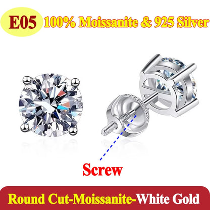 Luxury 0.5-3 Carats Marquise Heart Pear Moissanite Women Diamond Earring Stud 925 Sterling Silver Earrings for Women Jewelry New