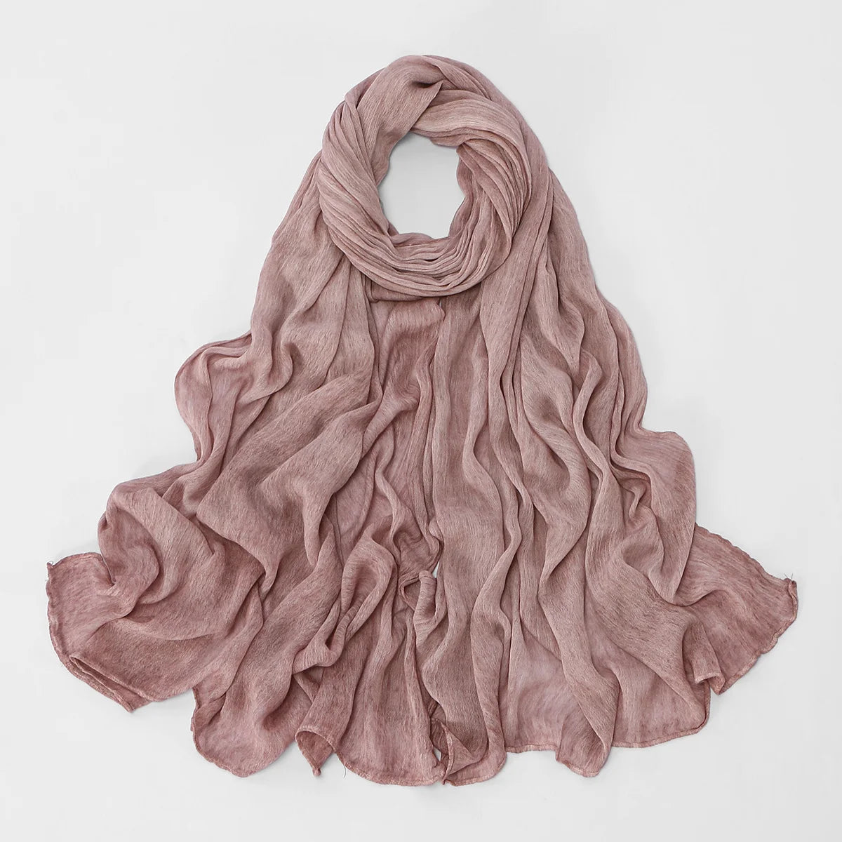 Fashion Crinkle Cotton Royan Hijab Scarf for Muslim Women Islamic Long Soft Shawls Wraps Short Tassel Bufanda Accessories