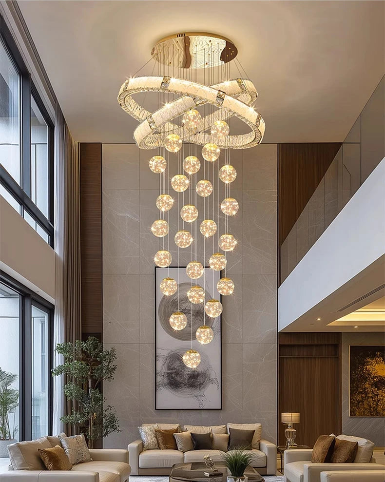 Modern home decor led lights pendant light lamps forstaircase Chandeliers for living room hanging light indoor lighting