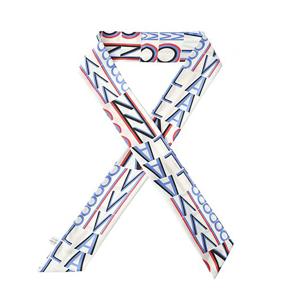 100% Natural Mulberry Silk Long Scarf Solid Color Neckerchief Hair Ties Bag Ribbon Headband Hair Ornament Female Strip Scarves