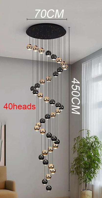 Modern Crystal stair chandelier lights indoor lighting Ceiling lamp hanging light led Chandeliers for living room indoor lightin