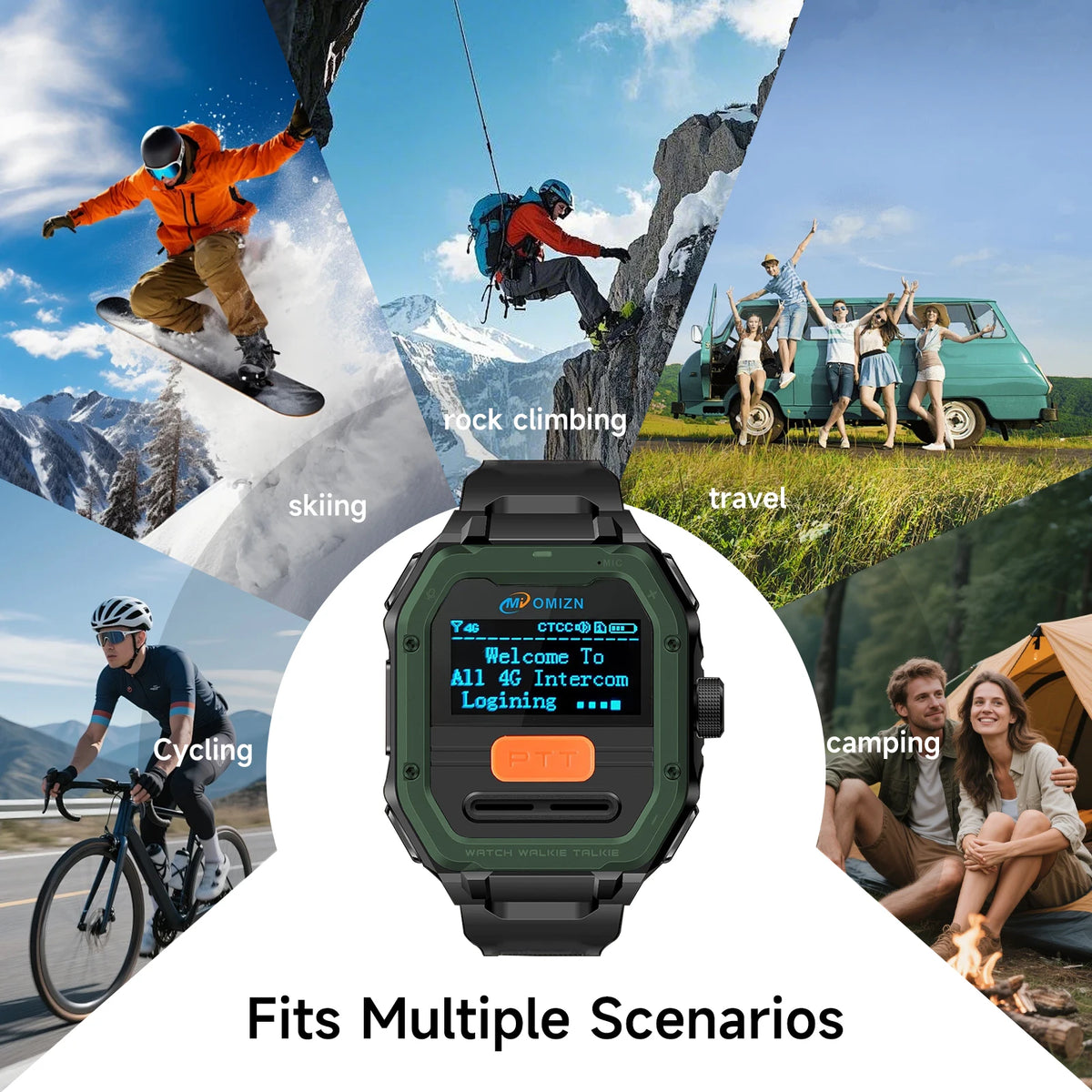 OMIZN Walkie Talkie Camping 4G Radios Mode Analog Portable Network Radio AES256 Waterproof Unlimited Distance Calling OMI-GT5