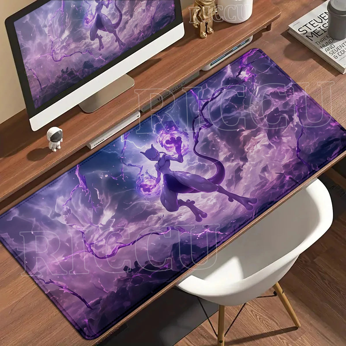 Gaming Mouse Pad Large Rubber Keyboard Desk Mat Anti-slip Gamer Playmat Laptop PC Accessories Carpet Mewtwo P-Pokemon Mousepad