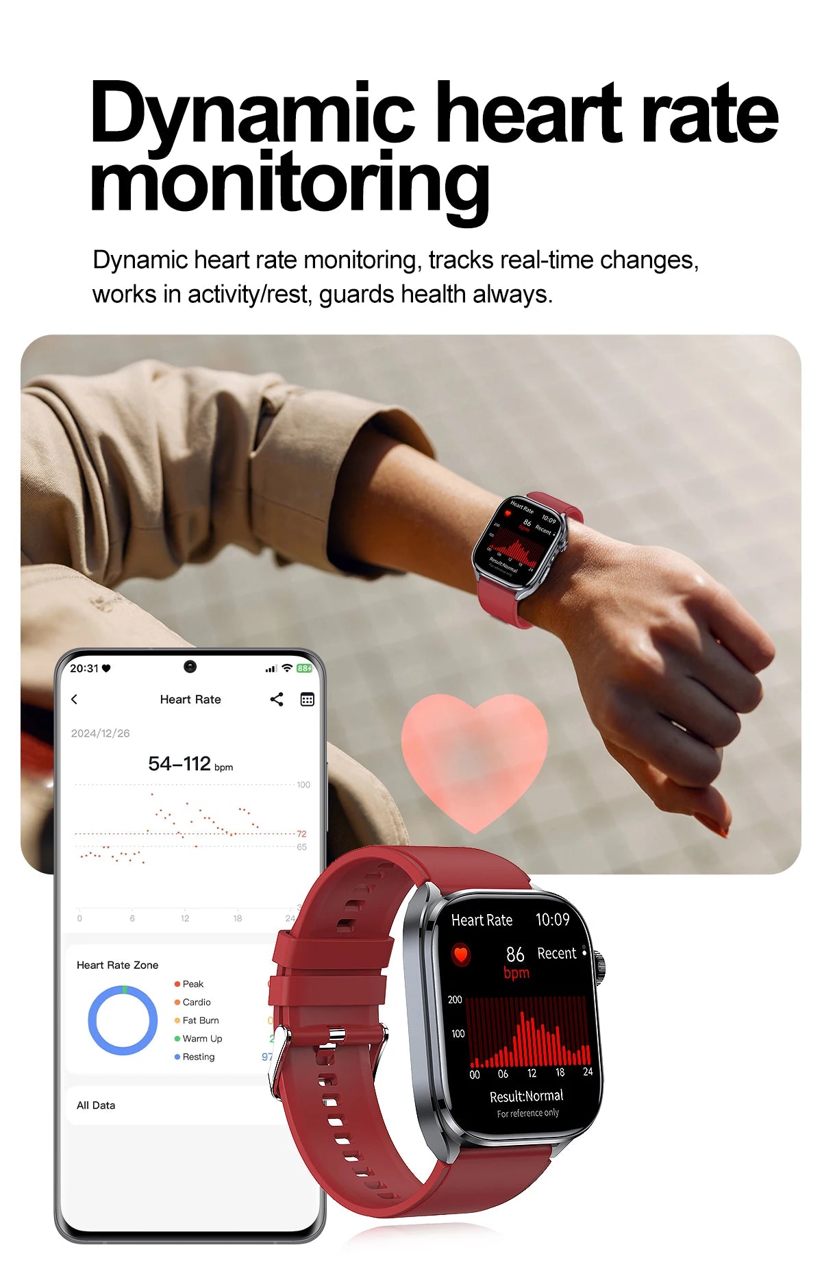 2026 New Non-Invasive Laser Treatment Three High Smart Watch Man ECG Heart Test Blood Fat Uric Acid Smart Watch For Android IOS