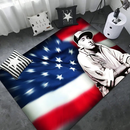 Rapper Eminem Door Mat Washable Non-Slip Living Room Sofa Chairs Area Mat Kitchen Bedside Area Rugs
