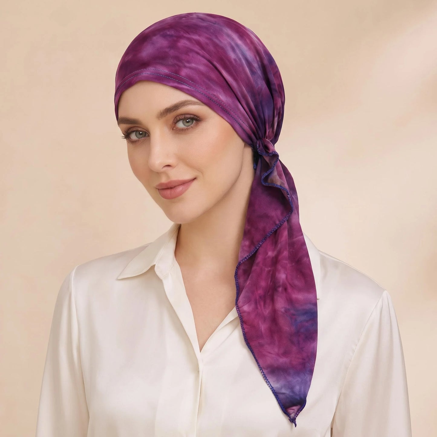 Women's Muslim Hijab Cancer Chemo Caps Fashion Print Turban Cap Hair Loss Headscarf Soft Elastic Hijab Scarf Headwear