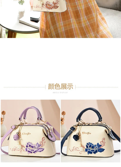 New Woman shoulder bag Large capacity Handbag for Women Crossbody bag Lychee pattern Portable bucket bag ladies messenger bags