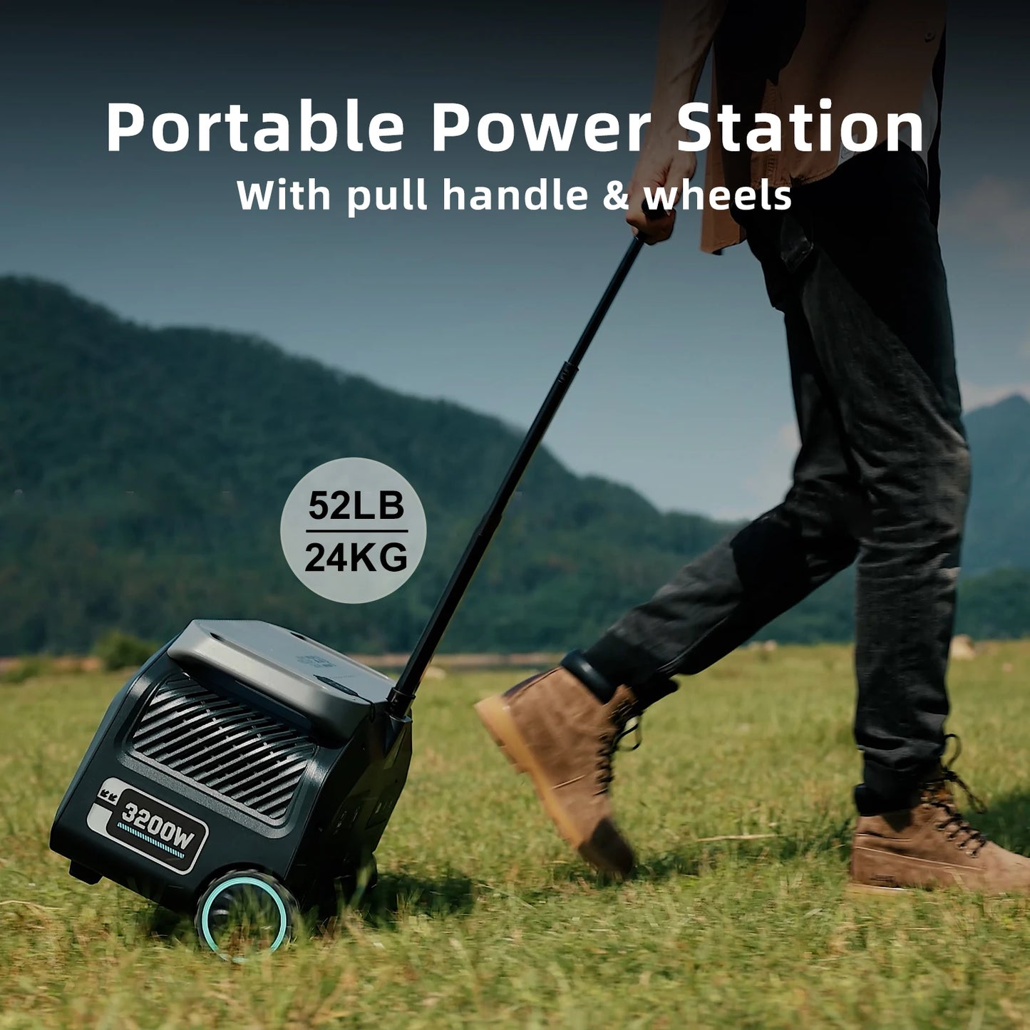 IEE P3200 Portable Power Station 2048Wh LiFePO4 Battery 3200W  (6400W Peak)  AC Output Solar Generator For Camping RV Home