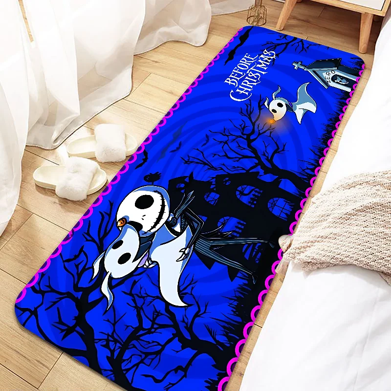 Jack Skellington Door Mat Entrance Non-slip Doormat Washable Kitchen Carpet Living Room Hallway Rugs Bathroom Bath Door Mats