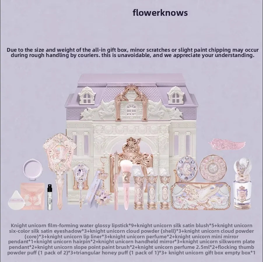 Flowerknows Shell's Jewel Collection All In One Makeup Kit Makeup Set for Women Full Kit Eyeshadow Lip Tint Blusher Perfume Box