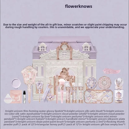 Flowerknows Shell's Jewel Collection All In One Makeup Kit Makeup Set for Women Full Kit Eyeshadow Lip Tint Blusher Perfume Box
