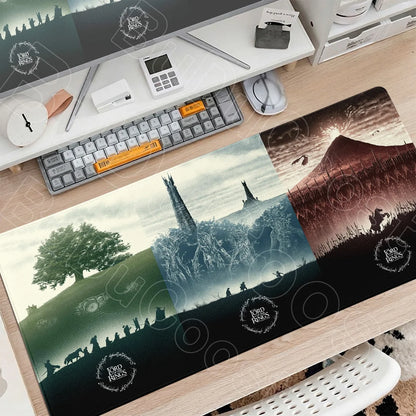 Washable Gaming Mouse Pad L-lord of the Rings PC Table Decoration Carpet XXL Gamer Stitch Edge Rubber Mice Mat Gadgets Keyboards